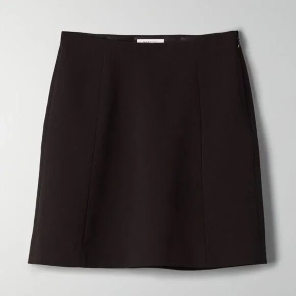 Aritzia Dresses & Skirts - Aritzia Babaton Hopper Faux Suede Mini Skirt Black Size 12